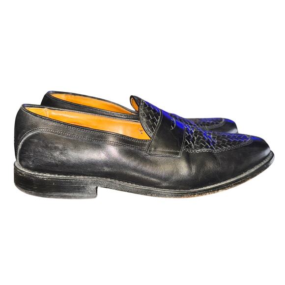 Allen Edmonds Foley Loafers Men\'s Size 10 D Black Leather Dress Shoes Woven main image 7